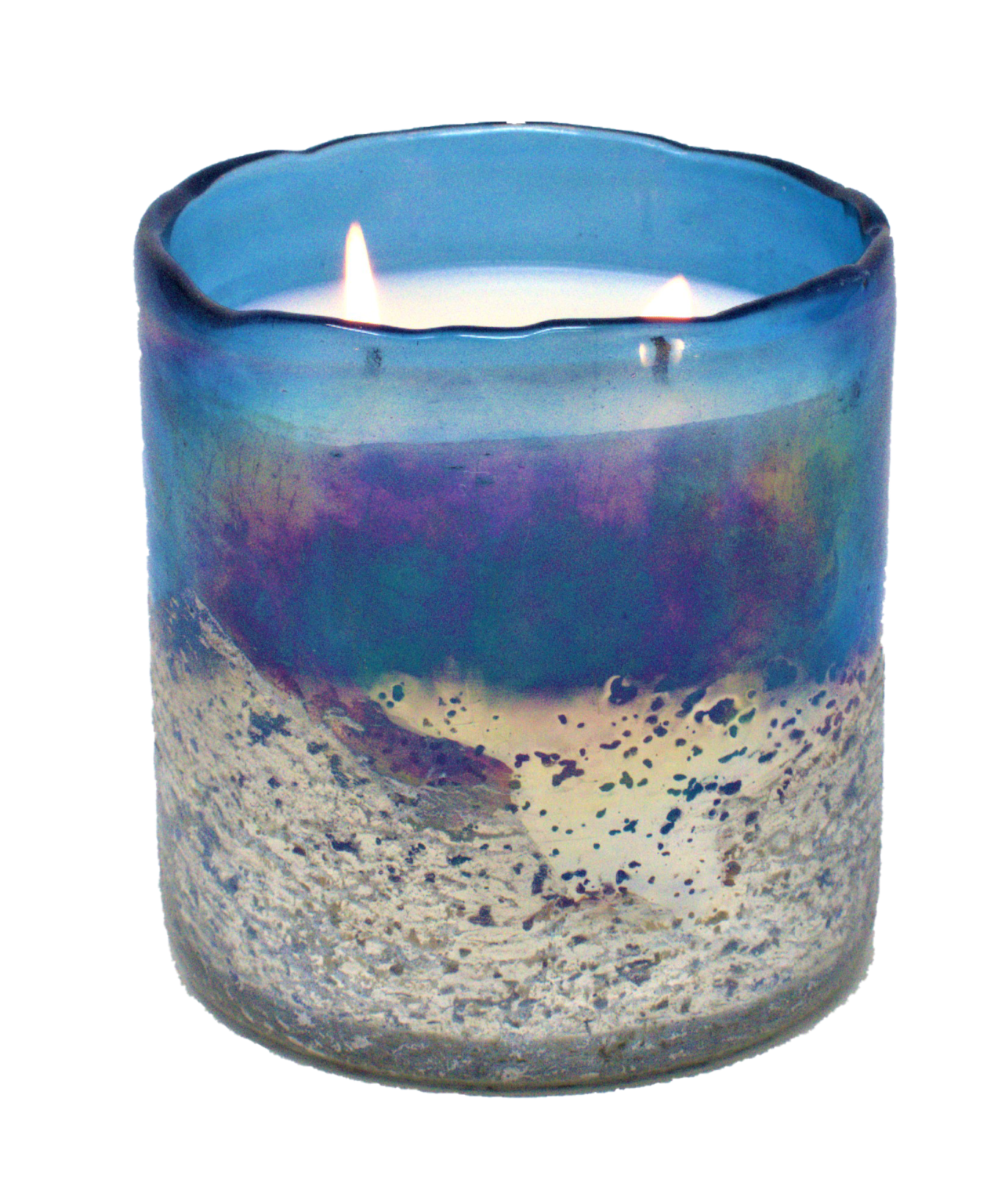  handblown glass candle