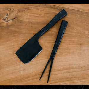 Iron Forged Cheese Knife and Fork