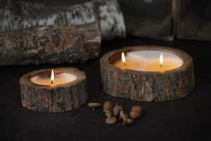 Tree Bark Single Wick Hand Poured Candle | Himalayan Trading Post